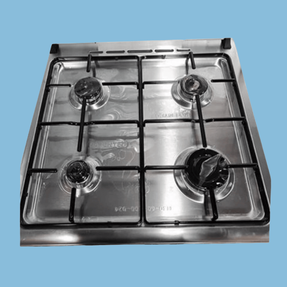 Titan 60x60cm Free Standing Full Gas Cooker, 4 Gas Burners, Gas Oven & Grill – TN-FC6400XA – Silver
