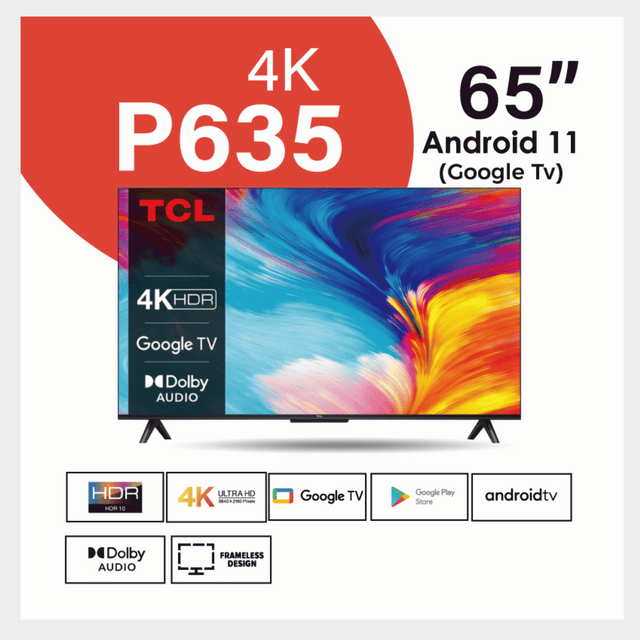 TCL 65" Frameless Smart Android LED TV