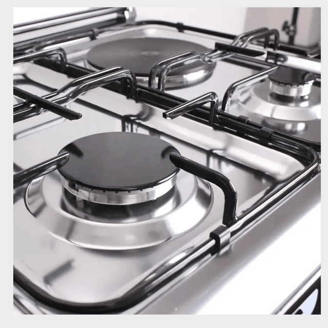 Ambassodor 50x50cm Cooker, 3 Gas + 1Electric Stainless Steel