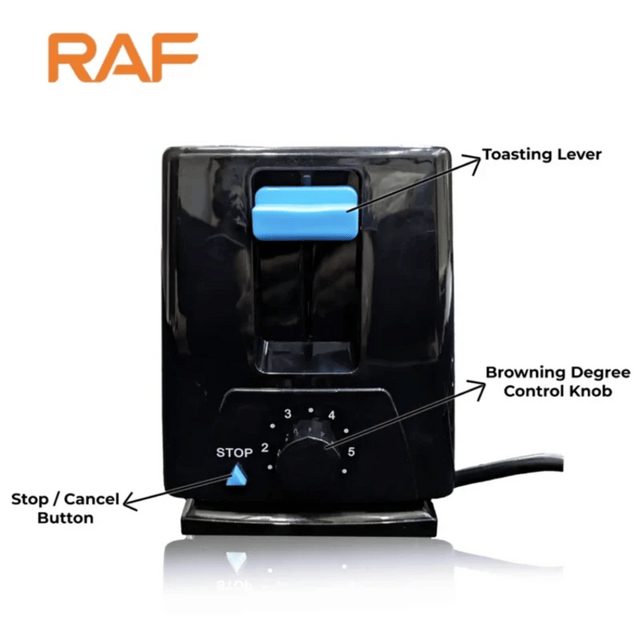 RAF 2 Slice Toaster, 650W, Model R263
