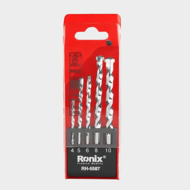 Ronix 5-Piece Concrete Drill Bit Set RH-5587 - Durable Tools