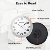 Geepas 36cm Round Wall Clock | Decorative Campagne GWC26016 - KWT Tech Mart Uganda