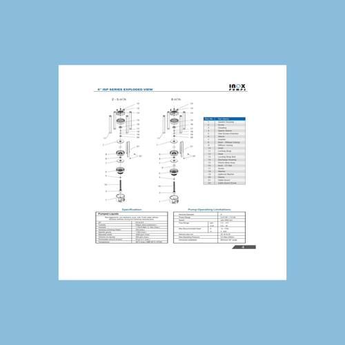 Inox ISP - 9/23, 4" Submersible Pump, Flow Q-10m3/hr, H-115m - KWT Tech Mart Uganda