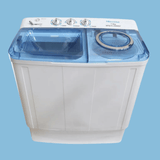 Hisense 7.5KG Twin-tub Washing Machine features a 360W wash input power machine with a 7.5Kg washing capacity and 6Kg spin-dry capacity XPB75
