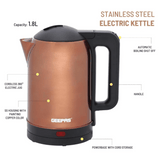 Geepas Stainless Steel Electric Kettle 1.8L - Fast Boiling Kettle - GK38053