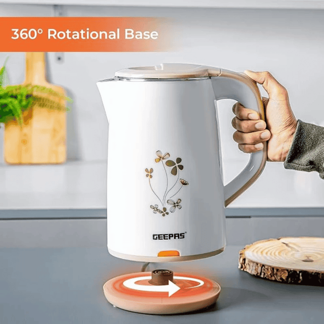 Geepas 1.8L Stainless Steel Electronic Kettle - Efficient & Durable Design - GK6138