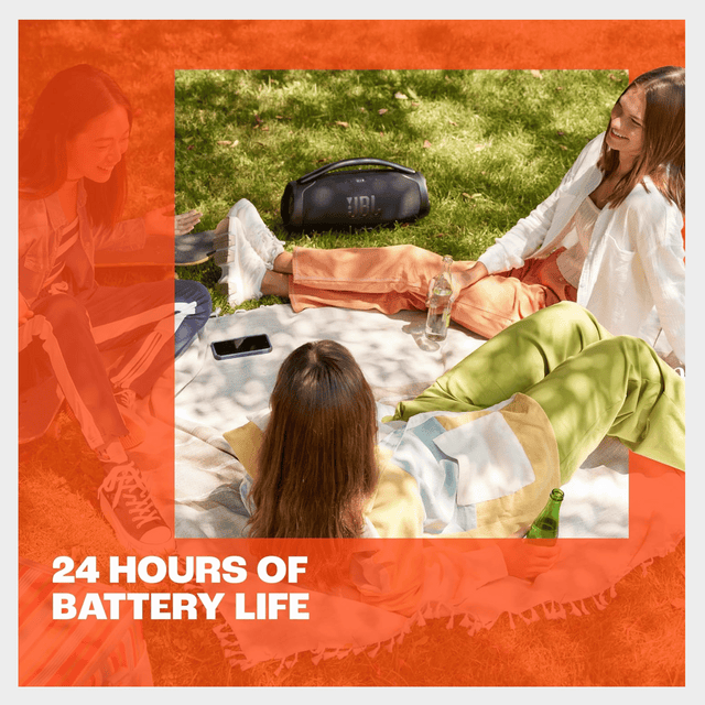 JBL Boombox 3 Bluetooth Speaker, Waterproof – Black
