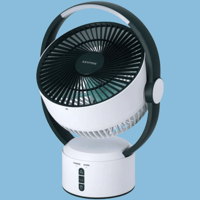 Krypton 8" Rechargeable Fan with LED Light - Portable Cooling - KNF6293N