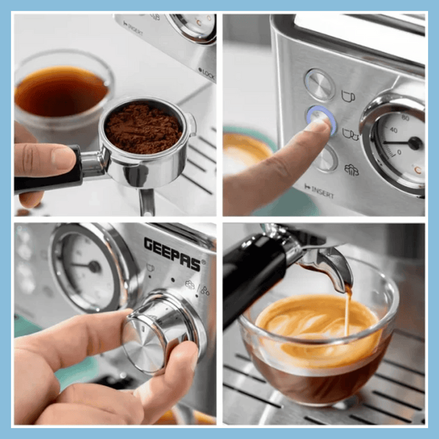 Geepas 1.8L Espresso & Cappuccino Coffee Machine, GCM1523 - KWT Tech Mart Uganda