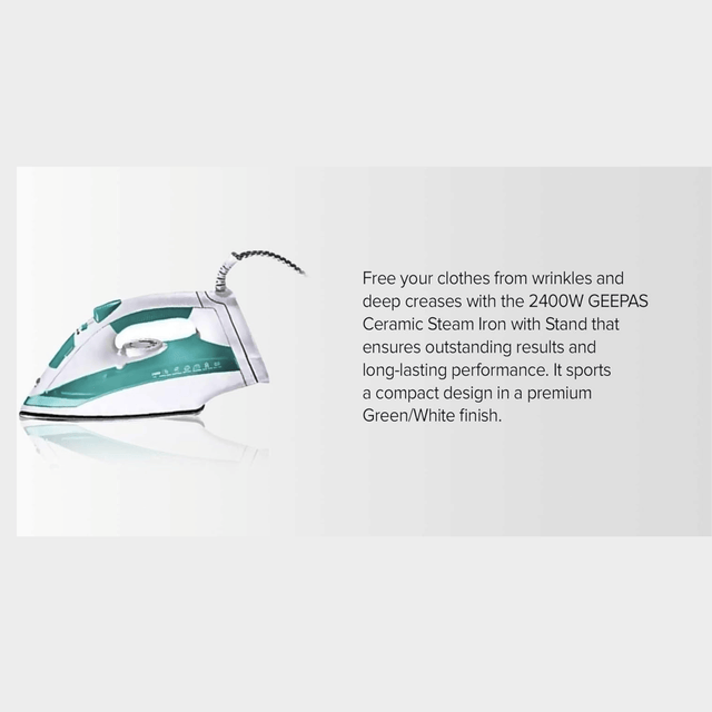 Geepas Cordless/Corded Steam Iron | Wet/Dry, GSI24015 - KWT Tech Mart Uganda