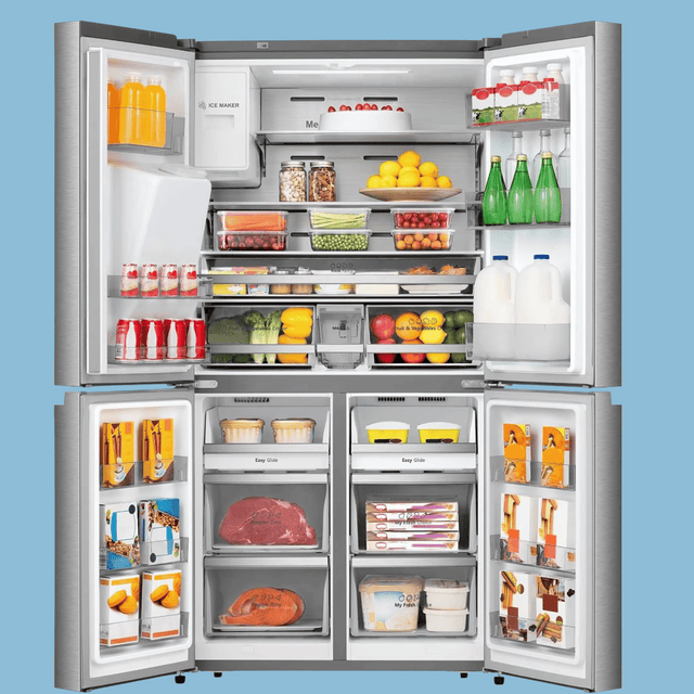 Hisense 720-Litre French Door Side by Side Fridge RC-72WC4SW1; With Ice & Water Dispenser, Frost Free Refrigerator – Silver