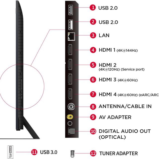 TCL 65" 4K Mini HD QLED Smart TV - Ultra HD Display, Model 65C855