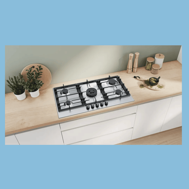 BOSCH 5 Gas Hob, 90cm, Stainless steel PCR9A5B90 - KWT Tech Mart Uganda