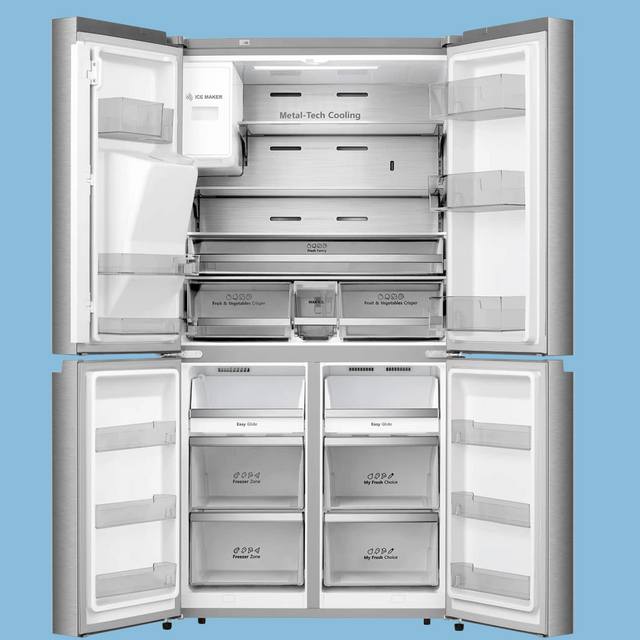 Hisense 720-Litre French Door Side by Side Fridge RC-72WC4SW1; With Ice & Water Dispenser, Frost Free Refrigerator – Silver