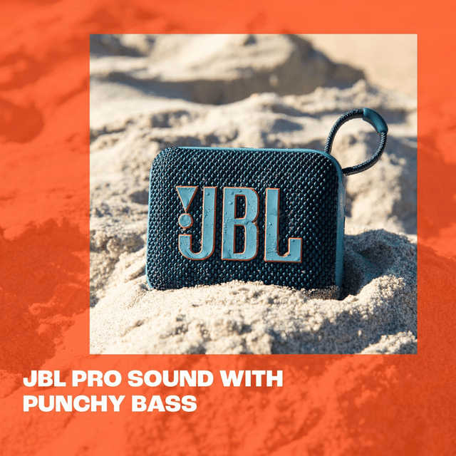 JBL Go 4 Portable Bluetooth Speaker, Waterproof, Blue – 4.2W