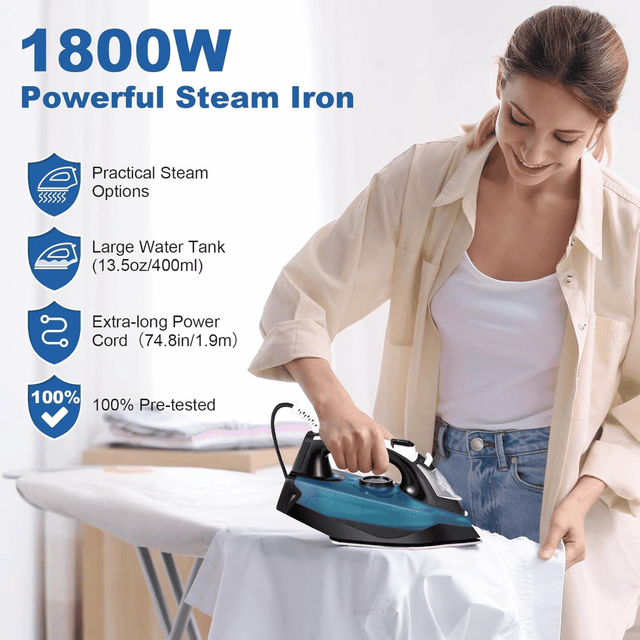Hisense Steam Iron 1800W - 250ML Water Tank, Model HS28SIWES1 (White)