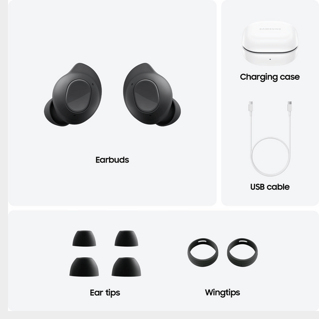 Samsung Buds FE – Wireless Earbuds, 60mAh Battery – Black