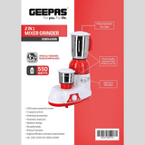 Geepas 2-in-1 Mixer Grinder 550W GSB5456