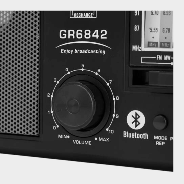 Geepas Rechargeable Radio | BT/USB/SD/TF Music Player GR6842 - KWT Tech Mart Uganda