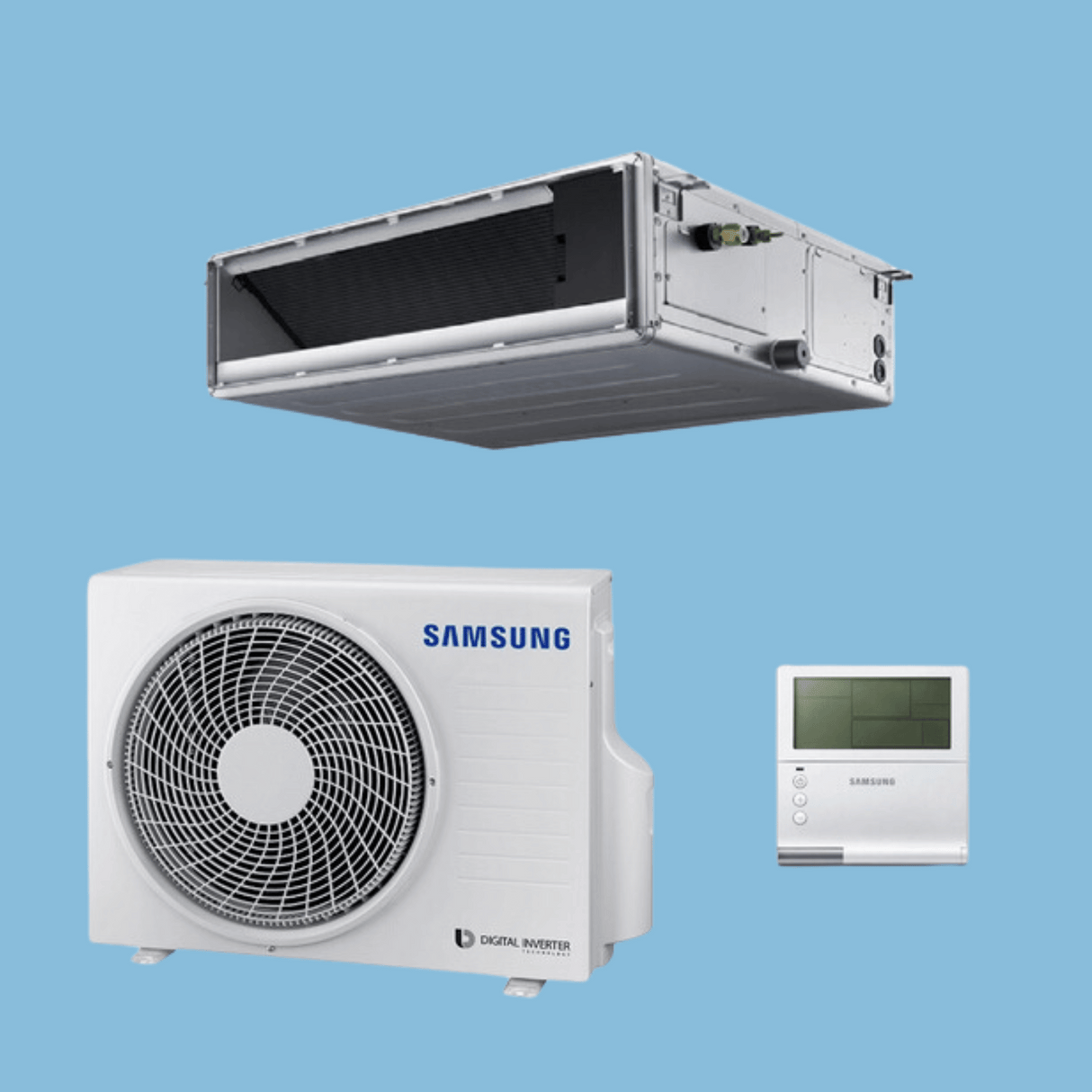 Samsung 18000 BTU 5.2KW Ductable Air Conditioner, on-Off, R410a, AC052 NNMSEC / NXMSEC
