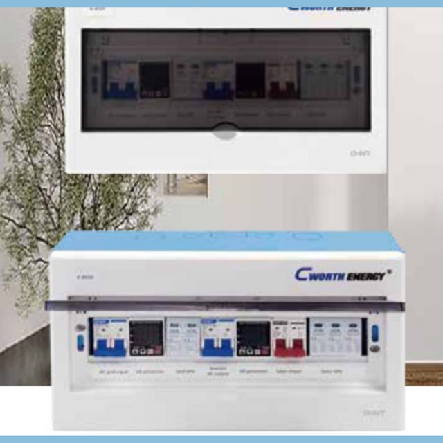 Cworth E-BOX Smart AC/DC Distribution Box – 220V Rated, 63A Protection, Lightning & Overload Protection