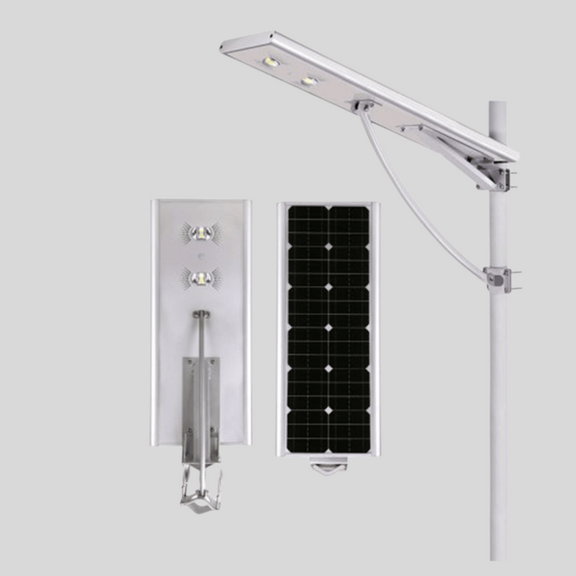 Felicity Solar Street Light P2-60W, 60W Mono Panel, 7200 lm, 320 Wh Li Battery, 3-Mode