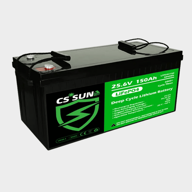 SK 25.6V 100 Ah (2.56kWh) LiFePO₄ Battery (LI‑SUN Series) – 100A BMS, 6,000‑cycle Life