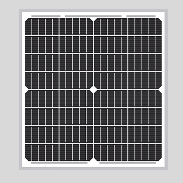 Top Solar 20 W A‑Class Monocrystalline Solar Panel – 12 V
