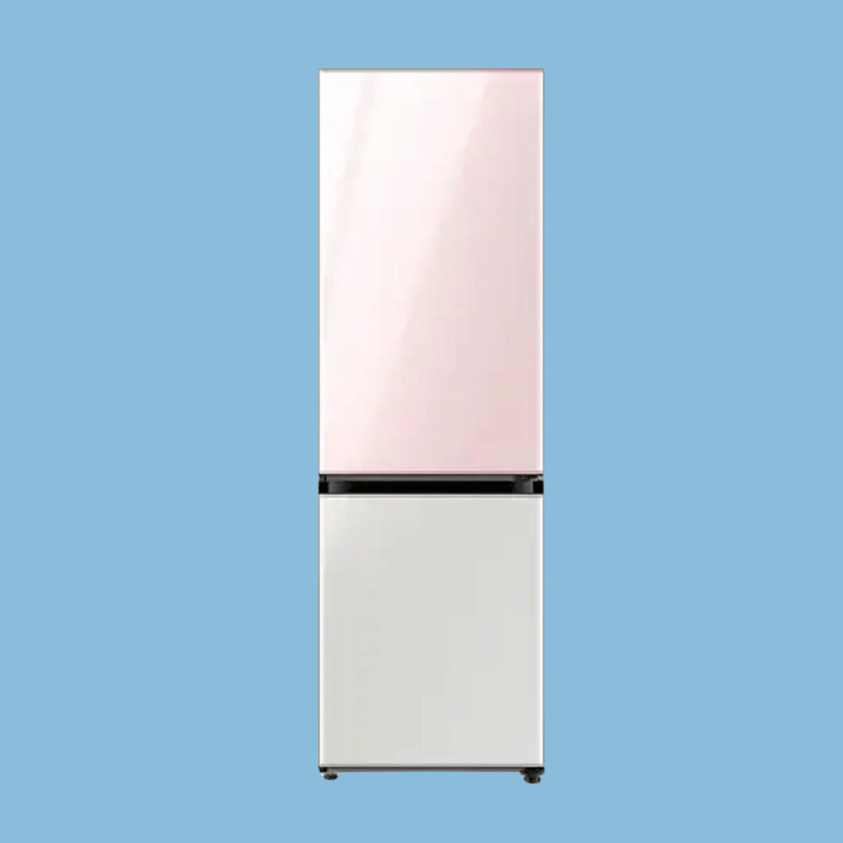 Samsung 339L Fridge RB33T307029; Bespoke 2-Door Bottom Freezer Refrigerator, White / Pink