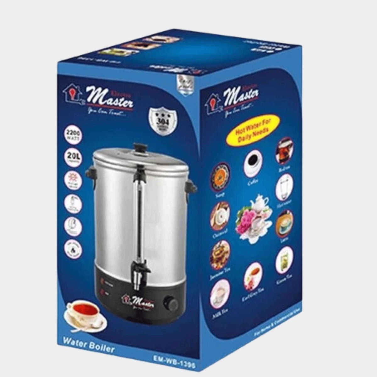 Electro Master 10L Water Boiler 1800W EM-WB1395