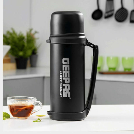 Geepas 1.8L Vacuum Flask, Stainless Steel Vacuum Bottle - Keep Hot & Cold - KWT Tech Mart