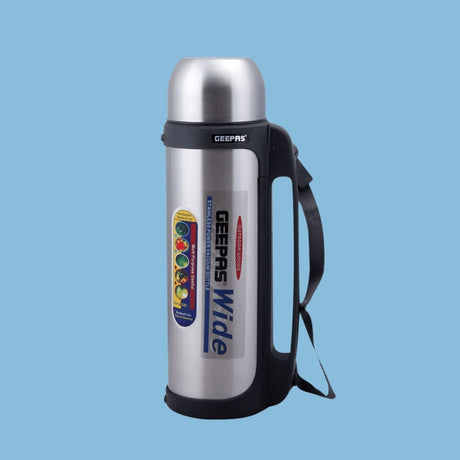 Geepas 2.2L Vacuum Flask, Stainless Steel Vacuum Bottle - Keep Hot & Cold - KWT Tech Mart