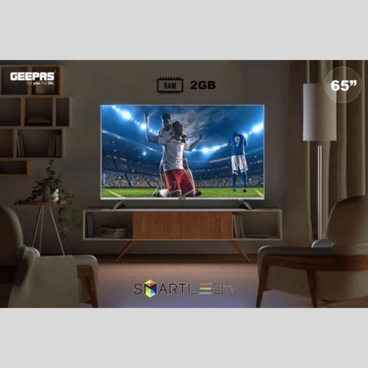 Geepas 65″ UHD Smart Android TV GLED6559