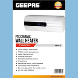 Geepas PTC Fan Heater - Adjustable Thermostat & Efficient Heating - GRHW