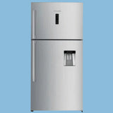 Hisense 419L Double Door Fridge, Water Dispenser – Silver