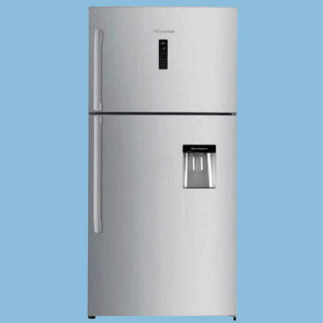 Hisense 419L Double Door Fridge, Water Dispenser – Silver