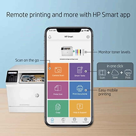 HP Color LaserJet Pro M182nw Wireless All-in-One Laser Printer, Remote Mobile Print, Scan and Copy,