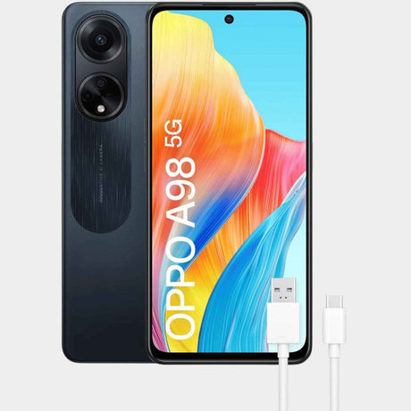 Oppo A98 5G – 8GB RAM, 256GB ROM, 64MP, 5000mAh – Black/Blue - KWT Tech Mart
