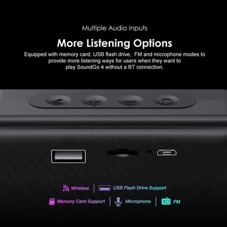Oraimo Bluetooth Speaker SoundGo 4 Ultra Bluetooth Portable Wireless Speaker – Black