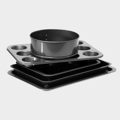 Royalford 6 PCS Bakeware Set – Carbon Steel, Oven Safe, Premium Non - Stick Coating, 0.4MM Thick, PFOA, PTFE, And BFA Free RFU 9089 - KWT Tech Mart