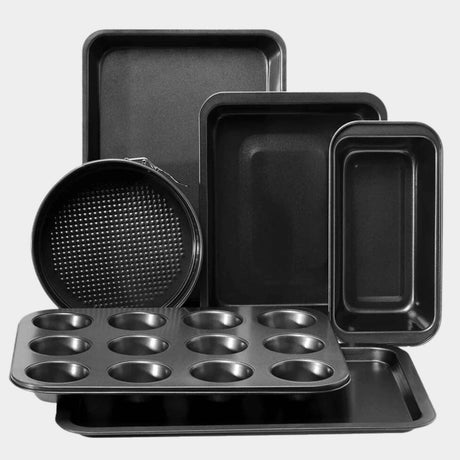 Royalford 6 PCS Bakeware Set – Carbon Steel, Oven Safe, Premium Non - Stick Coating, 0.4MM Thick, PFOA, PTFE, And BFA Free RFU 9089 - KWT Tech Mart