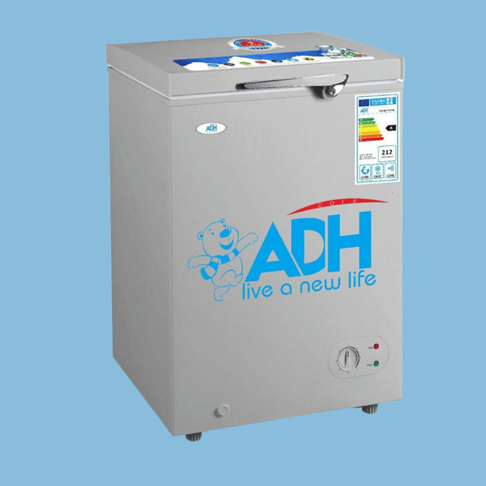 ADH 130L Chest Freezer – Silver - KWT Tech Mart