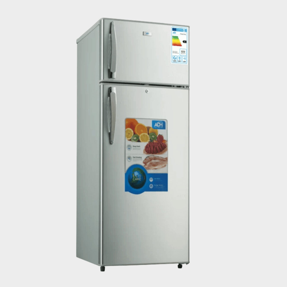 ADH 276 Litres Double Door Refrigerator – Silver - KWT Tech Mart