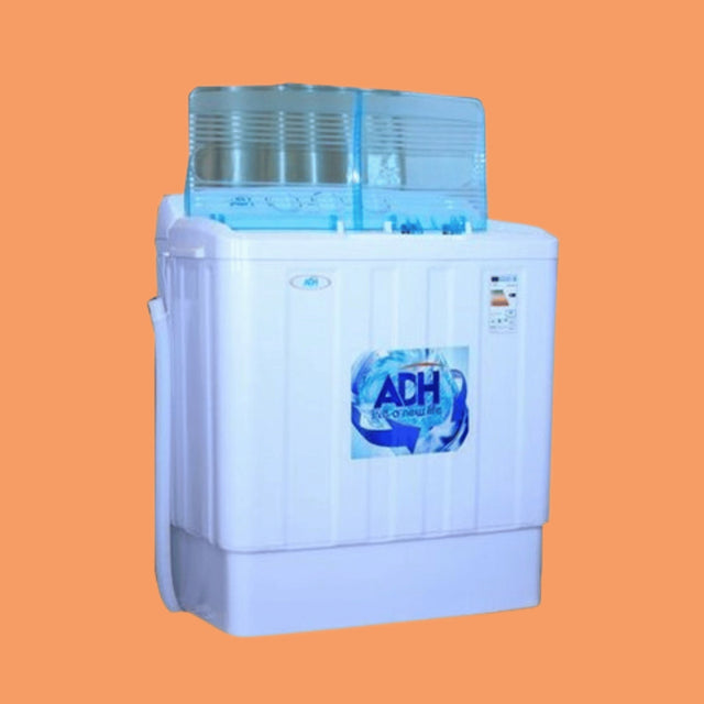 ADH 8kg Twin Tub Washing Machine, White - KWT Tech Mart