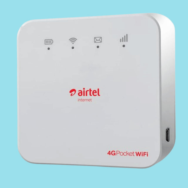 Airtel 4G Pocket Wifi MiFi with free 15GB Data + Simcard  - KWT Tech Mart