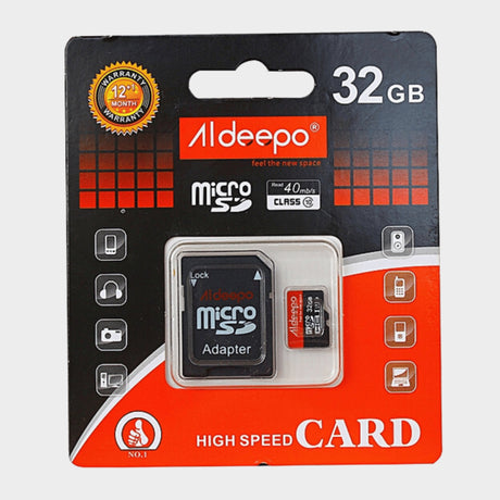 Aldeepo 32GB Memory Card – Black | KWT Tech Mart