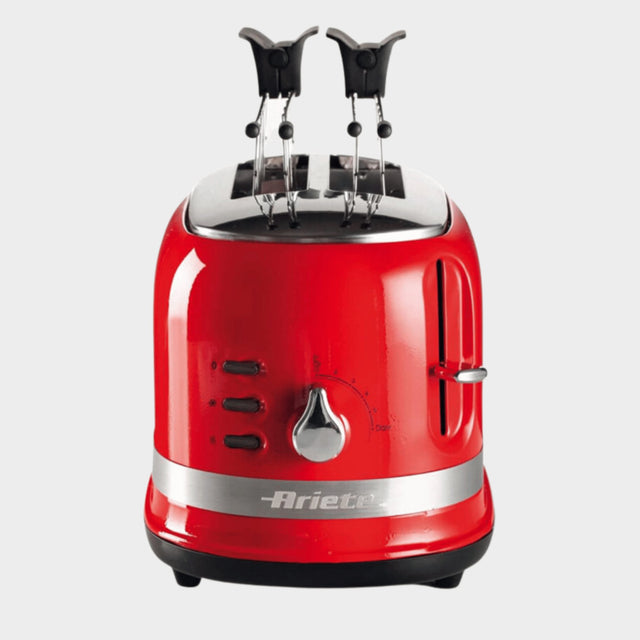 Ariete Stainless Steel Moderna 2 Slice Toaster, 0149R - Red - KWT Tech Mart