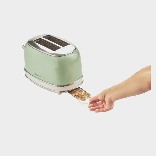 Ariete Retro Style 2 Slice Toaster, 0155 - Green - KWT Tech Mart