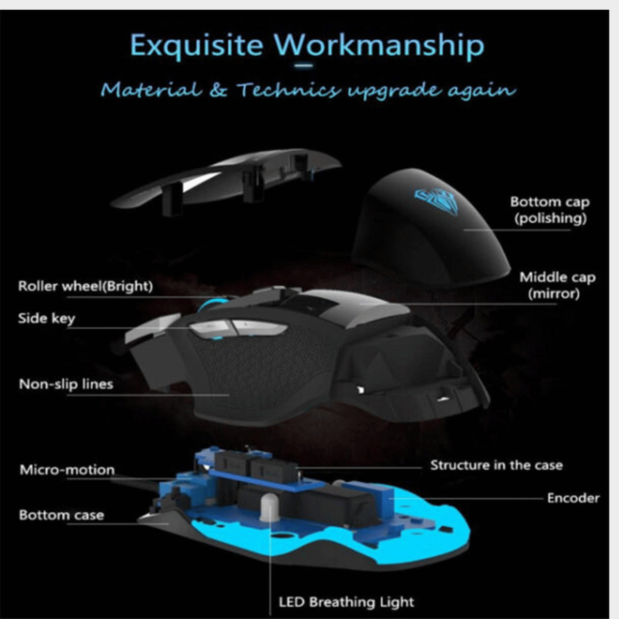 AULA S12 USB Wired Gaming Mouse – Black  - KWT Tech Mart