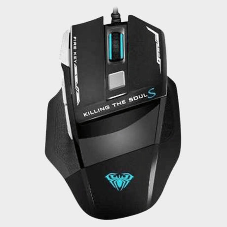 AULA S12 USB Wired Gaming Mouse – Black  - KWT Tech Mart